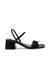 At-Ease Black Heel Sandals