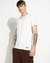 Cotton Spandex Raw Hem Solid Basic Slim Fit Tee