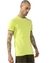 Cotton Spandex Raw Hem Solid Basic Slim Fit Tee