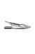 Isabell Silver Closed Flats & Ballerinas