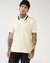 Men's Polo T-Shirt with Contrast Collar & Brand Lettering