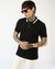 Men's Polo T-Shirt with Contrast Collar & Brand Lettering