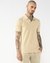 Men's V-Neck Polo T-Shirt with Texture & Contrast Collar