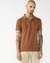 Men's V-Neck Polo T-Shirt with Texture & Contrast Collar