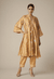 Beige Gathered Kurta Set