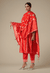 Red Straight Kurta Set