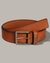 High-low Vintage Leather Belt with Buckle closure