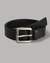 Smooth textured High-low Leather Belt with Buckle closure