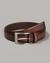 High-low Heritage Leather Belt with Buckle closure