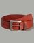 Punch-out stylised Leather Belt with Buckle closure