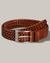 Luxe Leather Braided Belt with Buckle closure