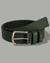 Dual Loop Matte Leather Belt with Buckle closure