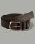 Matte Leather Belt with Buckle closure
