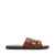 Grayson-R Cognac Leather Sandals & Flip Flops