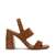Maizie Cognac Suede Heel Sandals