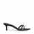 Candela Black Satin Heel Sandals