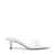 Candela White Satin Heel Sandals