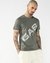 Crew Neck T-Shirt With Bold Diagonal Logo Print