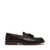 Carll Black Leather Tie-Ups & Dress Loafers