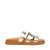 MISSILE-IN Gold Leather Flats
