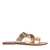 STEVE MADDEN | Carinna Gold Leather Flat Sandals