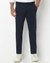 Slim Fit Mid Rise Navy Trousers