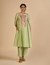 Pista Embroidered Gathered Kurta