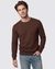 Textured Crew Neck Pullover Sweater