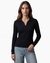 Long Sleeve Cotton Polo Top