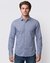 Men's Blue All-Over Print Slim Fit Shirt