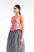 Checked Silk Organza Sculpted Pink Corset