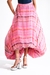 Checked Silk Organza Balloon Midi Skirt