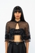 Black Celestial Petal Scallop Cape