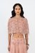 Blush Garden Reverie Embroidered Cape