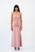 Blush Moonlit Bloom Draped Halter Dress