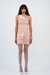 Blush Radiant Petal Fitted Mini Dress