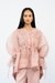 Blush Dewdrop Bloom Organza Blouson Top