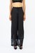 Black Sheer Petal Straight Trousers