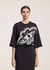 Cropped T Shirt With Moth embroidery