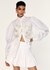 Shirt with Metallic Floral Appliqué Placket