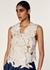 Tailored Gilet with Tonal Foliage Appliqué & Embellished Detailing
