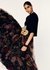 Tiered Floral Print Tulle Skirt
