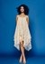 Ivory Handkerchief Hem Dress In Embellished Lace