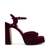 Miliana Burgundy Velvet Heels Sandals
