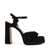 Miliana Black Velvet Heels Sandals