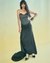 Black Emberoidered Glow Sculpted Corset Dress