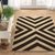 Handwoven Black Chevron Jute Rug | Modern Geometric Natural Fiber Area Rug for Living Room, Bedroom & Hallway