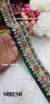 Bottle Green Floral Beads & Thread Embroidery Lace – 48866-EMB