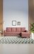 neudot Roman LHS Sectional Sofa for Living Room |6 Person Sofa|Premium Fabric with Cushioned Armrest | Solid Wood Frame|6 Seater in Ceramic Pink Color