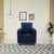 neudot Roman Sofa for Living Room |1 Person Sofa|Premium Fabric with Cushioned Armrest | Solid Wood Frame|1 Seater in Cobalt Blue Color